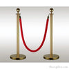 Stainless Steel Queue Barrier Set – 2 Poles with 1 Velvet Rope