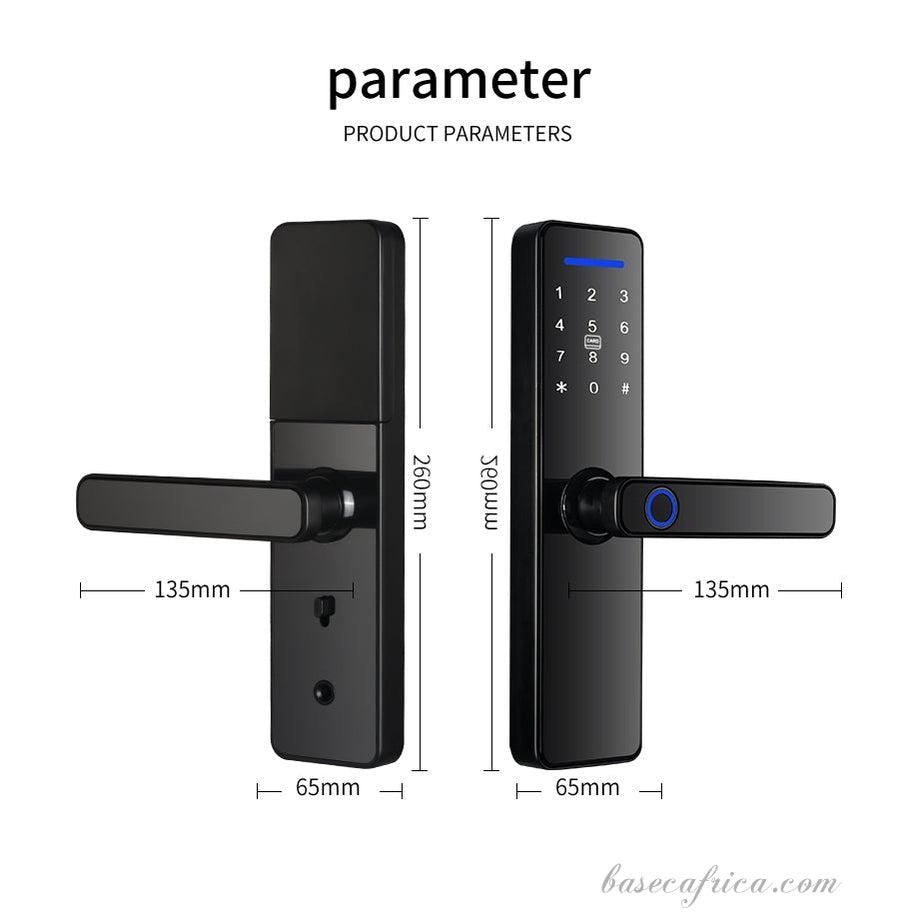BAS121 SMART LOCK: CODE, BELL, BIOMETRIC, CARD, APP, KEY, WIFI