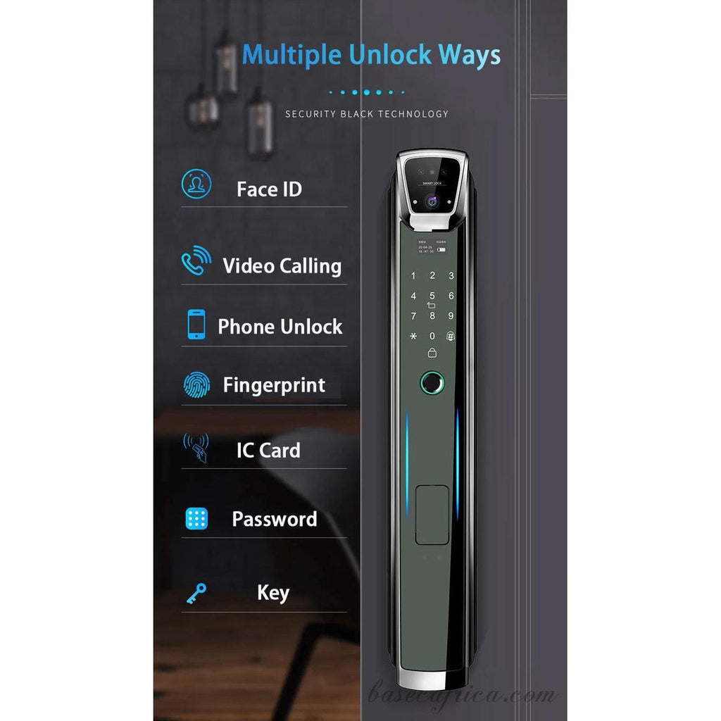 Basec BAS122 Smart Lock Key with Facial Recognition, Camera, Fingerprint, Etc
