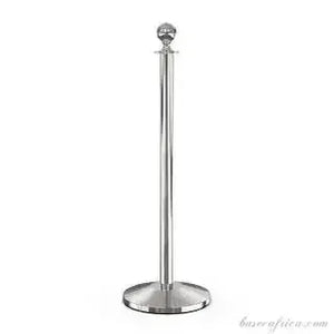 Basec BAS-SPSM Silver Stainless Steel Stanchion –Manual, 1 Pole