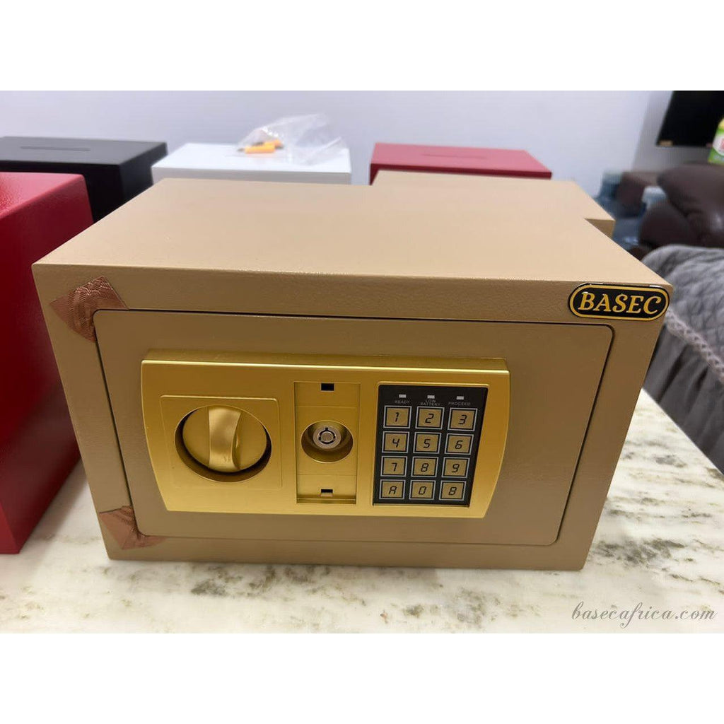 BAS20CM-2 Basec Luxury Mini Fireproof Safe Box With Password and Manual Key Unlock