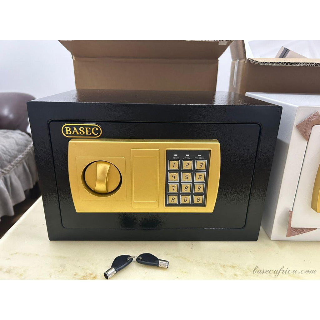 BAS20CM-2 Basec Luxury Mini Fireproof Safe Box With Password and Manual Key Unlock