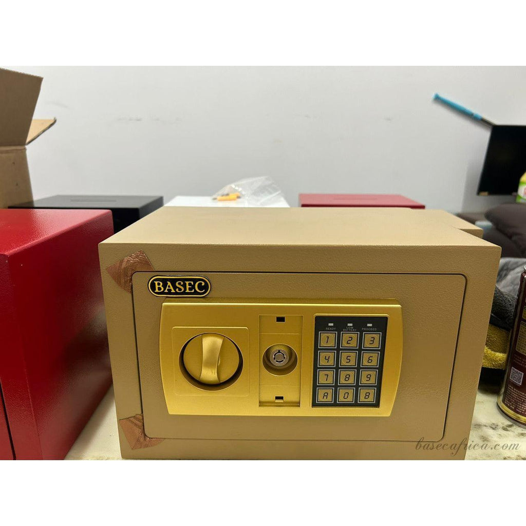 BAS20CM-2 Basec Luxury Mini Fireproof Safe Box With Password and Manual Key Unlock