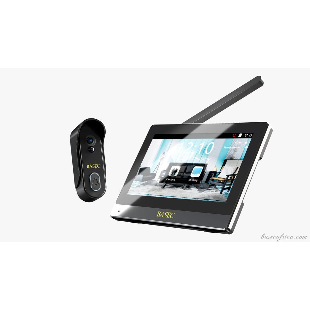 Basec BAS92DP Wireless Tuya Door Phone + APP – HD Camera, Two-Way Audio and Motion Detection.