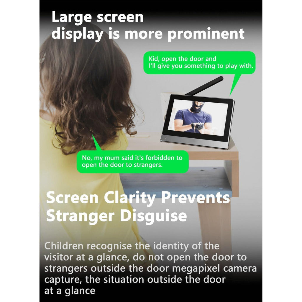 Basec BAS92DP Wireless Tuya Door Phone + APP – HD Camera, Two-Way Audio and Motion Detection.