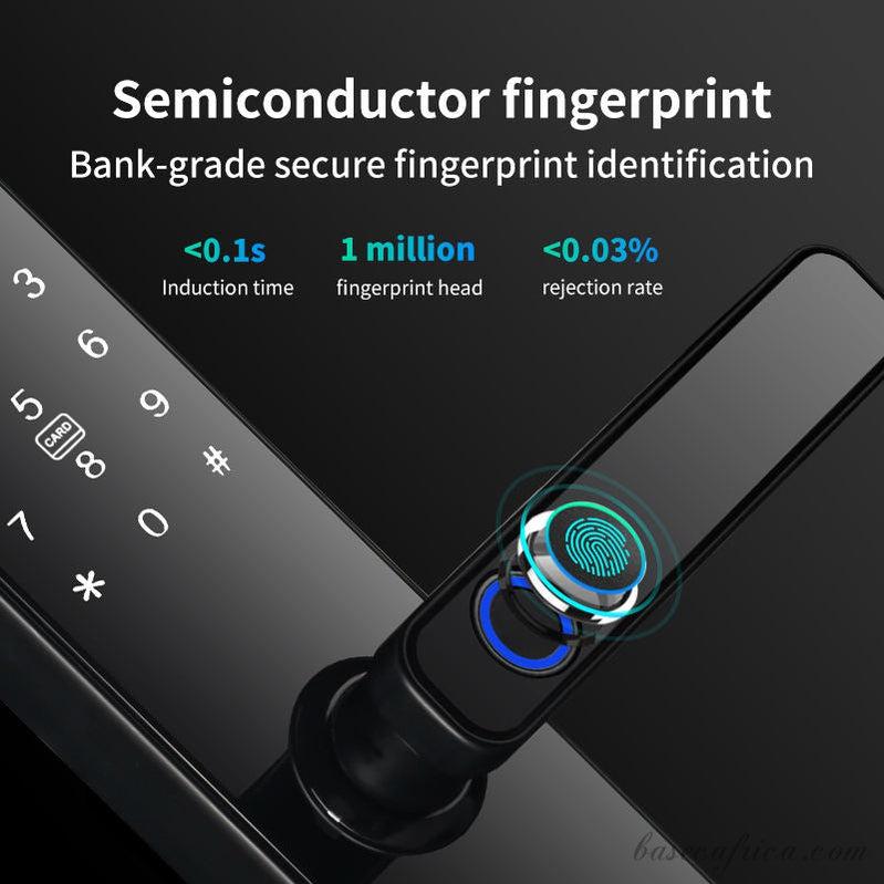 BAS121 SMART LOCK: CODE, BELL, BIOMETRIC, CARD, APP, KEY, WIFI