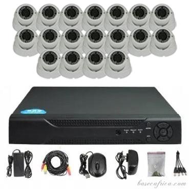 18PCS 5MP Hybrid Indoor Camera Surveillance Kit - Complete Setup with DVR, Storage, and Accessories