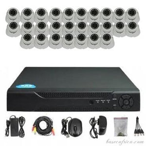 27PCS 5MP Hybrid Indoor Camera Surveillance Kit - Complete Setup with DVR, Storage, and Accessories