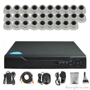 29 PCS 5MP Hybrid Indoor Camera Surveillance Kit - Complete Setup with DVR, Storage, and Accessories