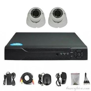 2PCS 5MP Hybrid Indoor Camera Surveillance Kit - Complete Setup with DVR, Storage, and Accessories