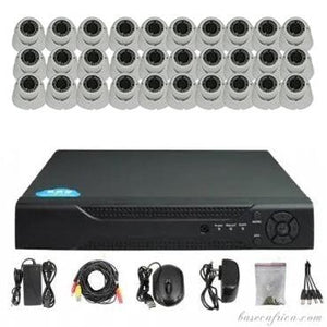 30 PCS 5MP Hybrid Indoor Camera Surveillance Kit - Complete Setup with DVR, Storage, and Accessories