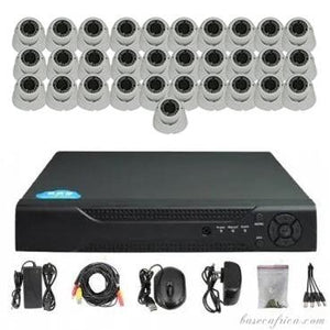 31 PCS 5MP Hybrid Indoor Camera Surveillance Kit - Complete Setup with DVR, Storage, and Accessories