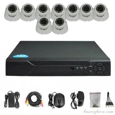 9PCS 5MP Hybrid Indoor Camera Surveillance Kit - Complete Setup with DVR, Storage, and Accessories