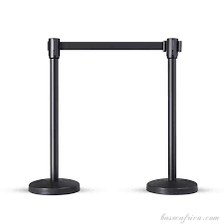 Basec BAS-SPB Black Stainless Steel Stanchion –Isolated, 2Poles