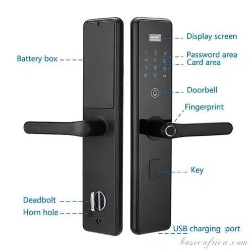 Basec BAS124 Smart Lock With Password, Wifi, Fingerprint, Tuya App, Etc