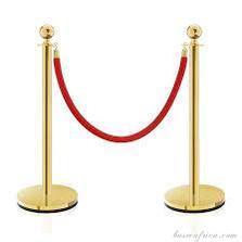 Basec BAS-SPGM Gold Stainless Steel Stanchion –Manual, 2 Poles