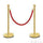 Basec BAS-SPGM Gold Stainless Steel Stanchion –Manual, 2 Poles