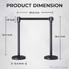 Basec BAS-SPB Black Stainless Steel Stanchion –Isolated, 2Poles