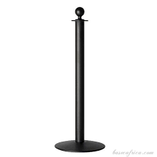 Basec BAS-SPBM Black Stainless Steel Stanchion –Manual, 1 Pole