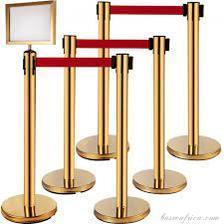 Basec BAS-SPG Gold Stainless Steel Stanchion –Isolated, 2Poles