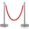 Basec BAS-SPSM Silver Stainless Steel Stanchion –Manual, 2 Poles