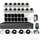 13 PCS 5MP Hybrid Indoor/Outdoor Camera Surveillance Kit - Complete Setup with DVR, Storage, and Accessories