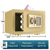 BAS20CM-2 Basec Luxury Mini Fireproof Safe Box With Password and Manual Key Unlock