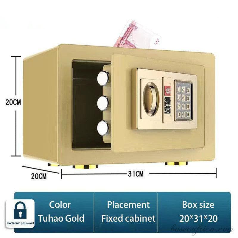 BAS20CM-2 Basec Luxury Mini Fireproof Safe Box With Password and Manual Key Unlock