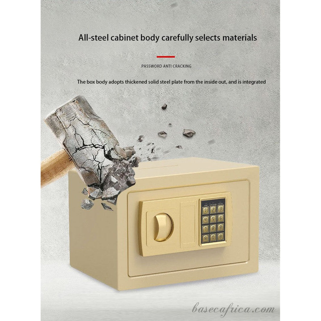 BAS20CM-2 Basec Luxury Mini Fireproof Safe Box With Password and Manual Key Unlock