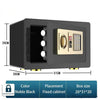 BAS20CM-2 Basec Luxury Mini Fireproof Safe Box With Password and Manual Key Unlock