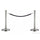 Basec BAS-SPSM Silver Stainless Steel Stanchion –Manual, 2 Poles