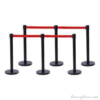 Basec BAS-SPB Black Stainless Steel Stanchion –Isolated, 3Poles