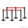 Basec BAS-SPB Black Stainless Steel Stanchion –Isolated, 3Poles