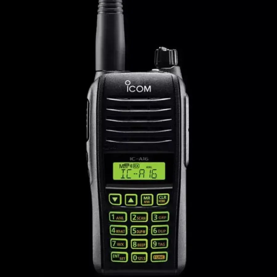 ICOM IC-A16E ProX Walkie Talkie – 6W Handheld Aviation Radio with Bluetooth & Ultra-Loud Audio