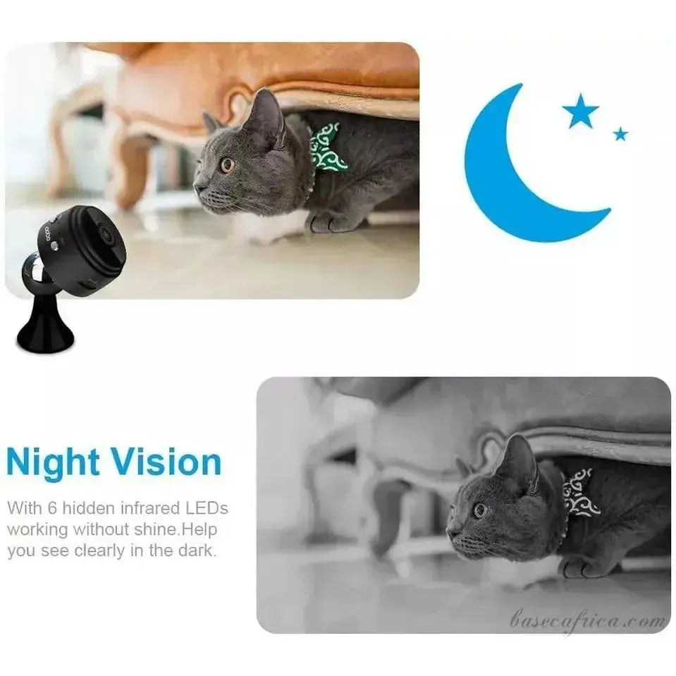 A9 Smart Mini WiFi Spy Camera – 1080P HD Wireless Security with Audio & Live Feed