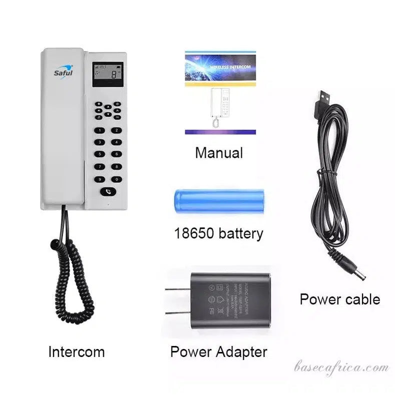 Long Range Wireless Intercom System With Screen Display