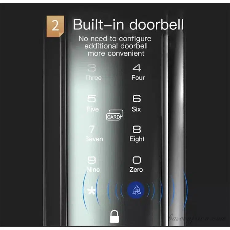 BAS153 Wifi, Camera, Code, Card, Fingerprint, Password, Key, Palmprint Smart Lock