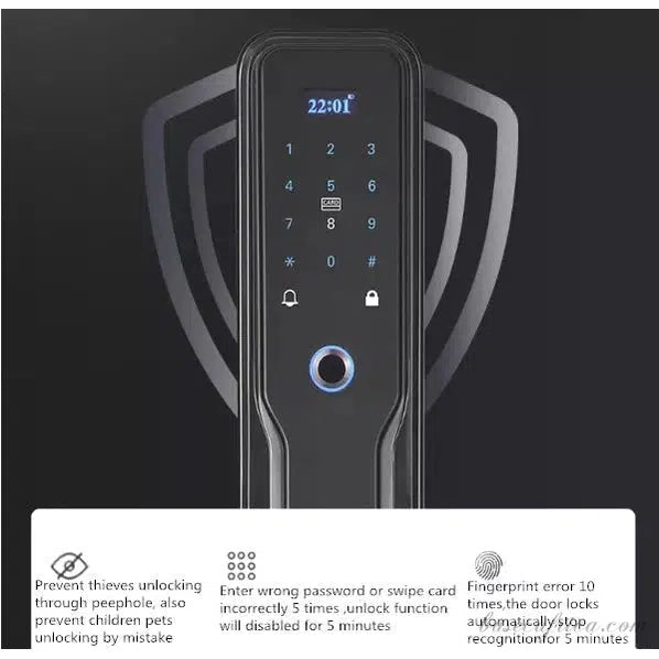 Basec BAS146 App, Automatic Fingerprint, Password, Card Smart Lock