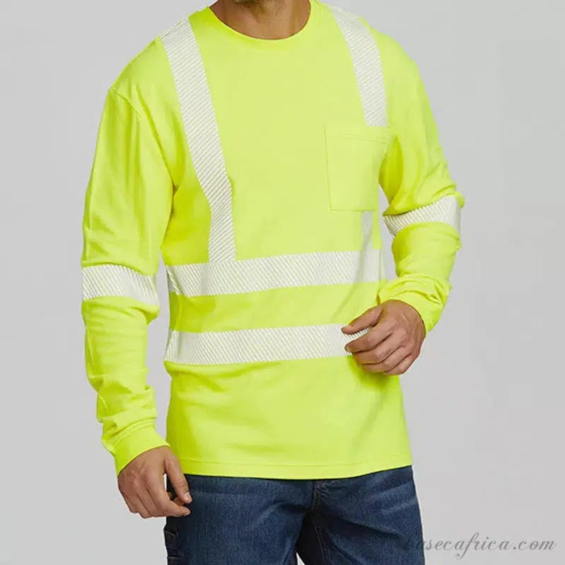 Breathable Construction Long Sleeve Pullover High Visibility Reflective Shirt