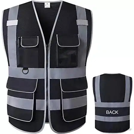 High Visibility Reflective Safety Vest With Functional Pockets