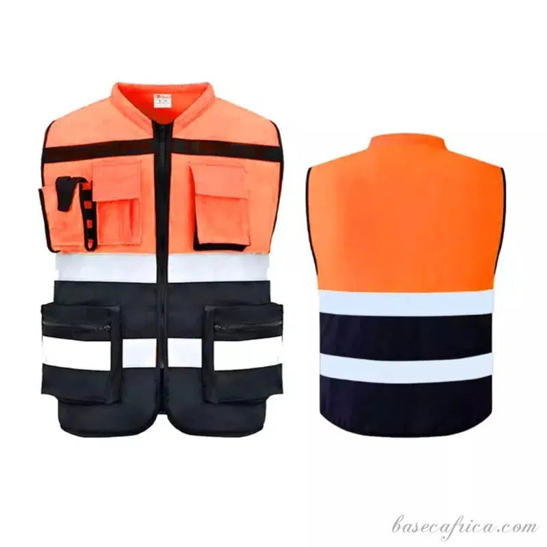 High Visibility Reflective Safety Vest With Functional Pockets
