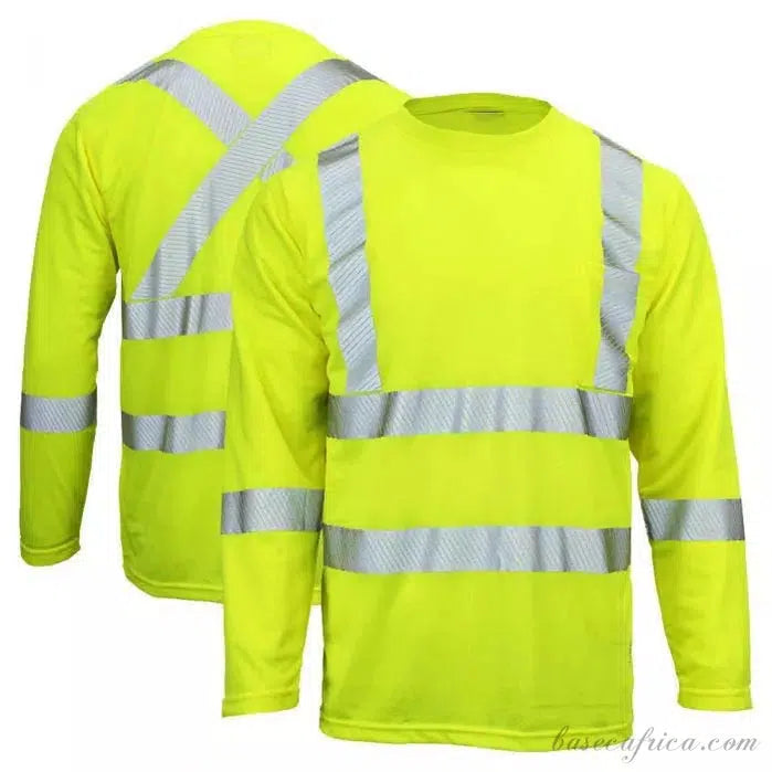Breathable Construction Long Sleeve Pullover High Visibility Reflective Shirt