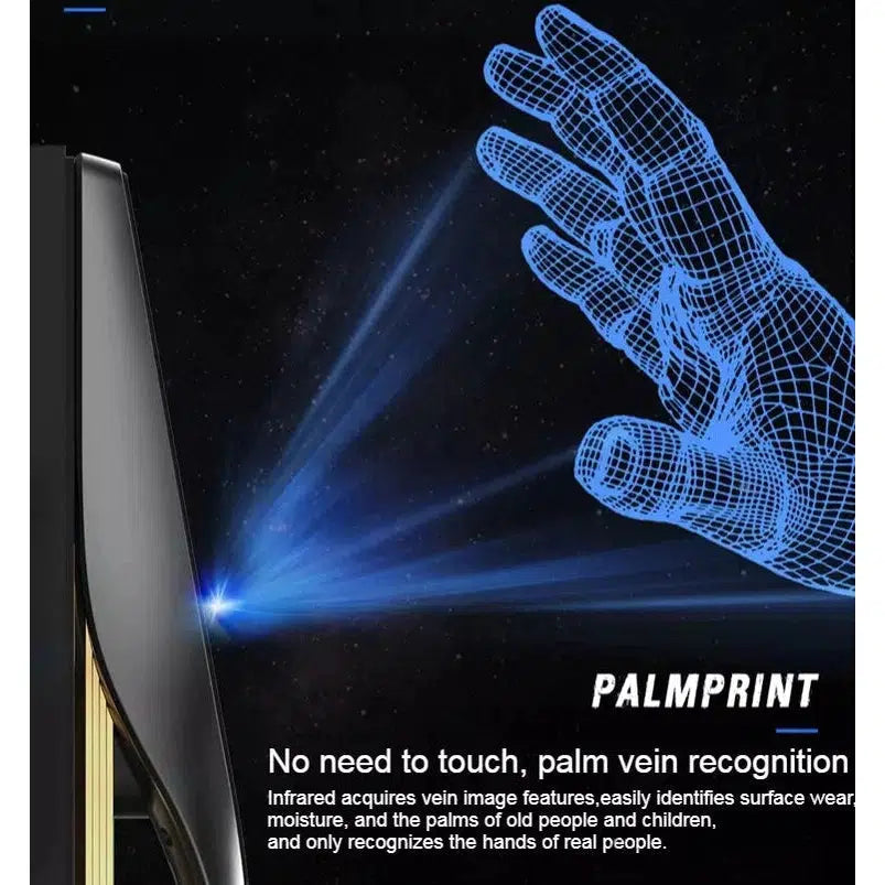 Basec BAS137 Smart Lock Key With Face Recognition, Palmprint, Fingerprint, App, Card, Key, Password, Etc