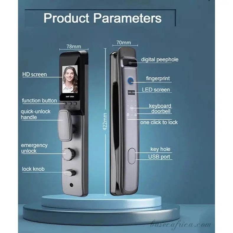 BAS171 Smart Lock With App, Password, Fingerprint, Card, And Key.