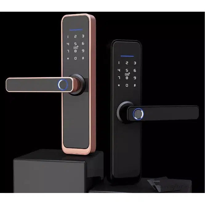 BAS121 SMART LOCK: CODE, BELL, BIOMETRIC, CARD, APP, KEY, WIFI