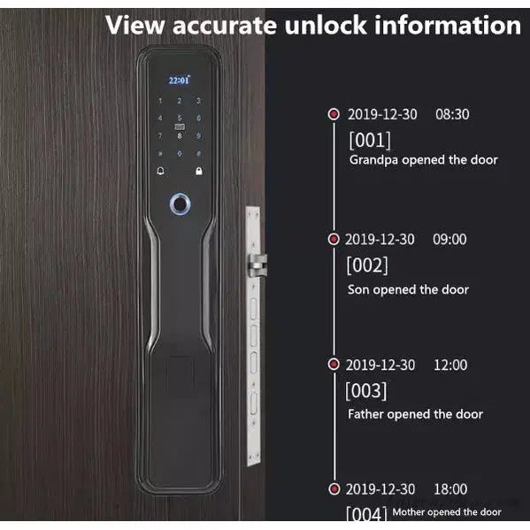 Basec BAS146 App, Automatic Fingerprint, Password, Card Smart Lock