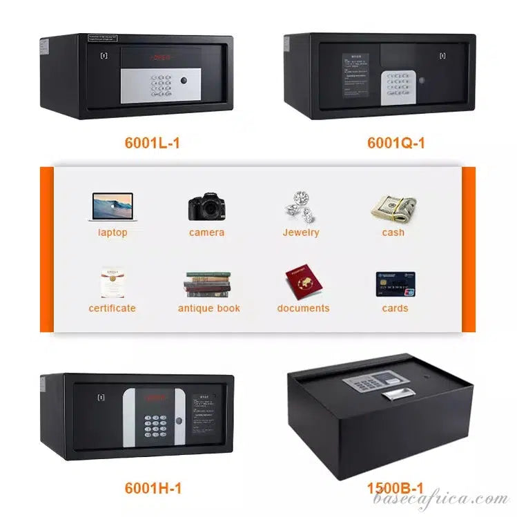 BAS054 Wall/Table Fireproof Safe Smart Lock With Code, App And Key.