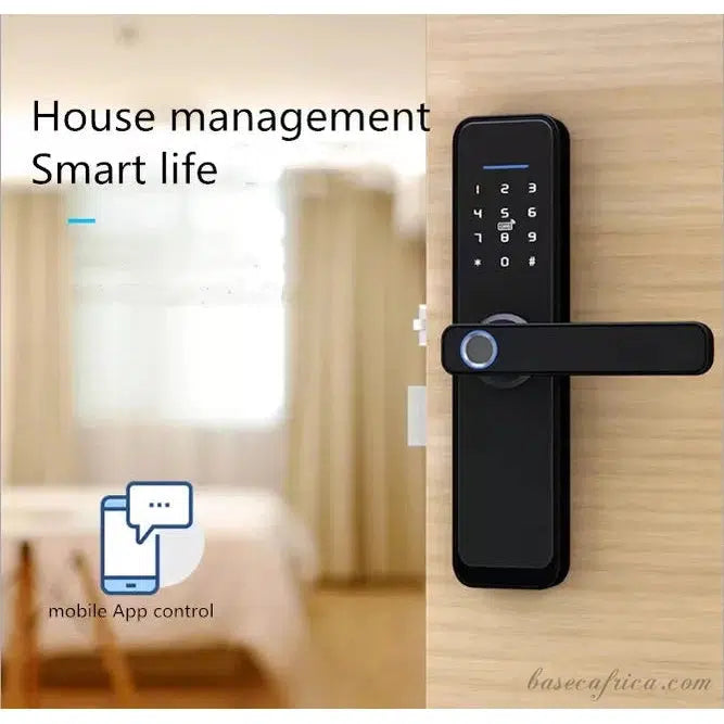 BAS121 SMART LOCK: CODE, BELL, BIOMETRIC, CARD, APP, KEY, WIFI