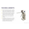 Basec BAS-VT01 1 Side Vertical Tripod Turnstile Gate
