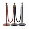 Stainless Steel Queue Barrier Set – 3 Poles with 2 Velvet Ropes